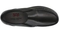 Side Gore Black Smooth Leather Slip-On Loafer
