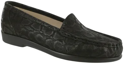 Simplify Black Nero Snake Slip On Loafer