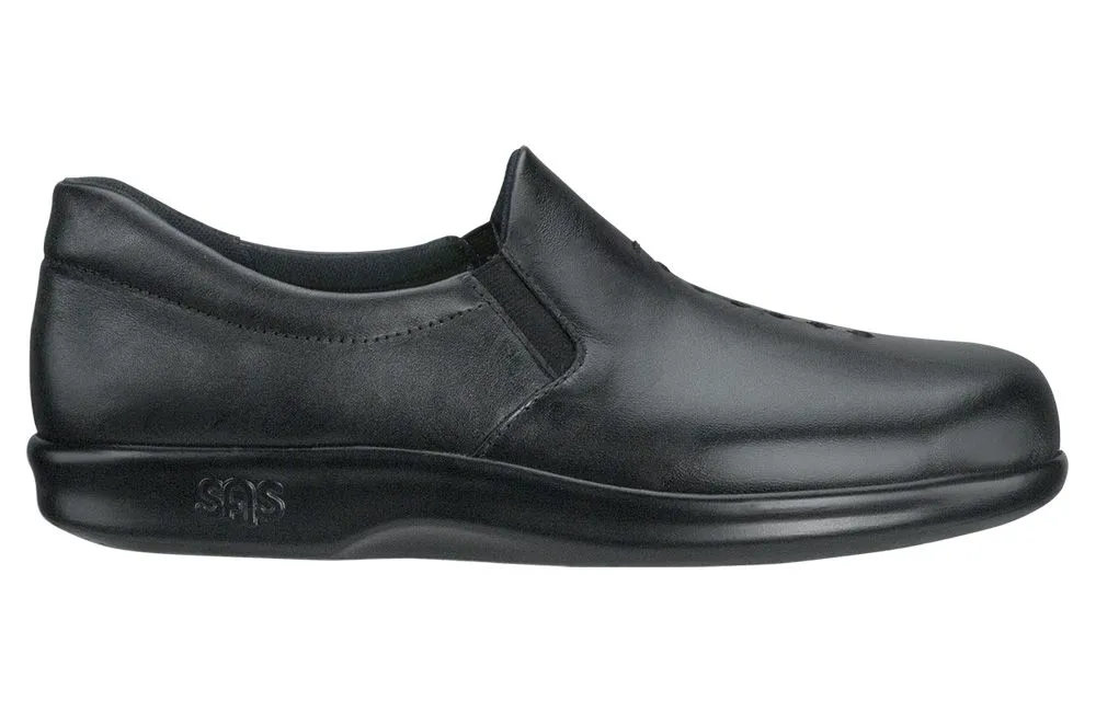 Viva Black Leather Slip-On Loafer