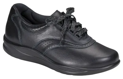 Walk Easy Black Leather Walking Shoe