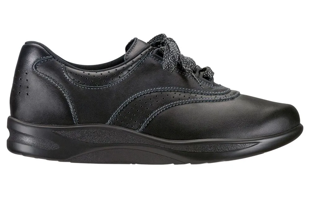 Walk Easy Black Leather Walking Shoe