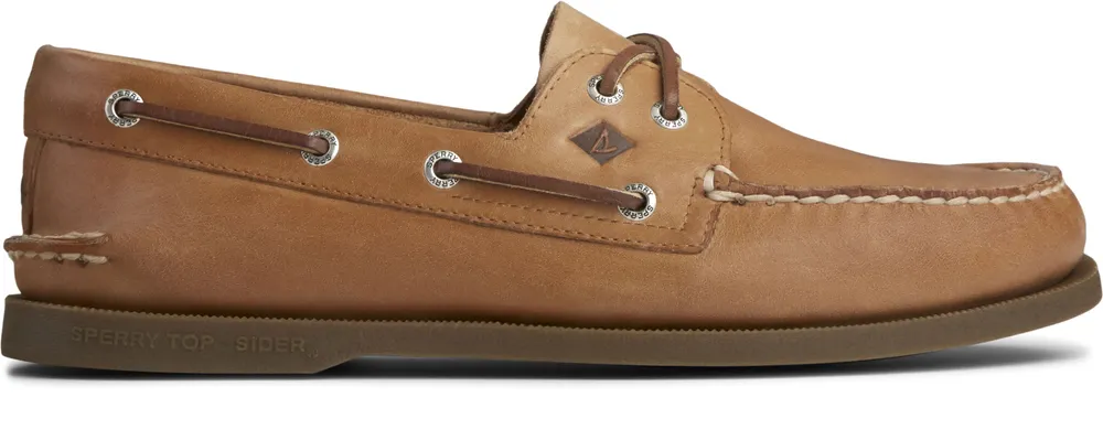 Men's Authentic Original Sahara Brown Leather Two Eye Boat Shoe
