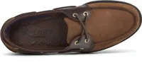 Men's Authentic Original Brown Nubuck Leather Two Eye Boat Shoe