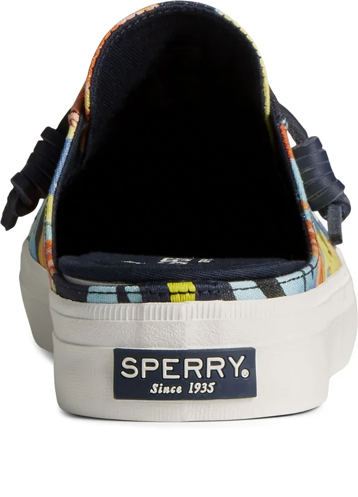 Crest Vibe Coral Floral Navy Multicolour Mule Sneaker