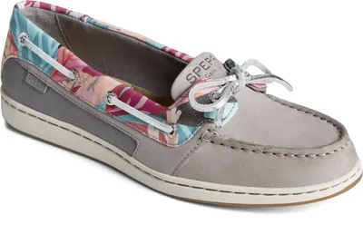 Starfish Coral Floral Grey Multicolour Boat Shoe