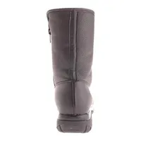 Shield Black Leather Mid-Calf Winter Boot