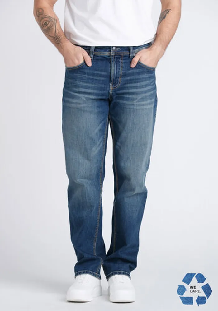 Men Navy Dark Regular Fit Jeans