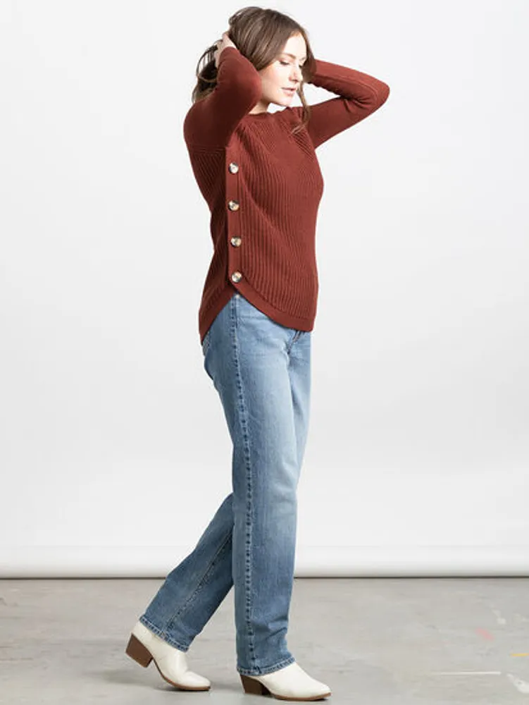 Women's Side Button Sweater