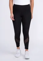 Women's Active Crop Legging With Mesh