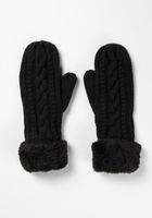 Women's Cable Knit Fleece Lined Mitten