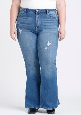Women's Plus High Rise Super Flare Jean
