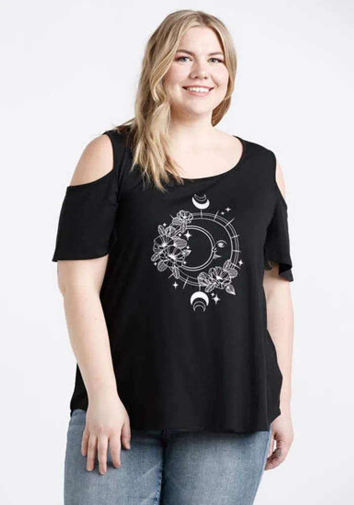 Women's Celestial Cold Shoulder Tee