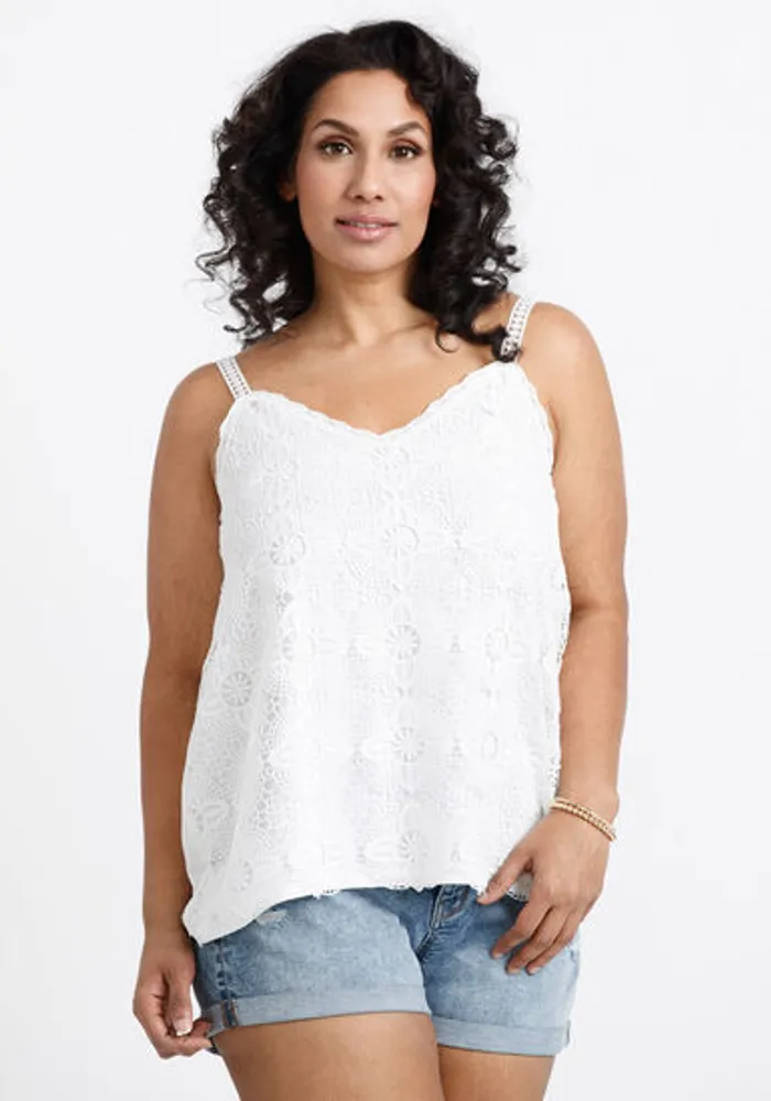 Women's Crochet Overlay Tank