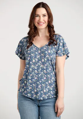 Women's Ditsy Floral Top