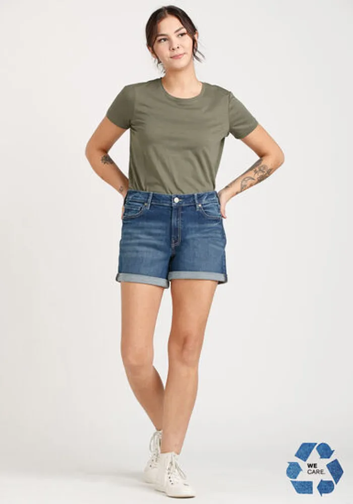 Women's Boyfriend Cuffed Midi Jean Short