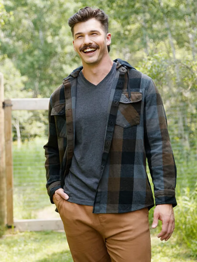 Men's Hooded Flannel Shirt