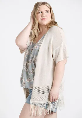 Women's Open Fringe Cardigan