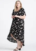 Women's High Low Wrap Dress