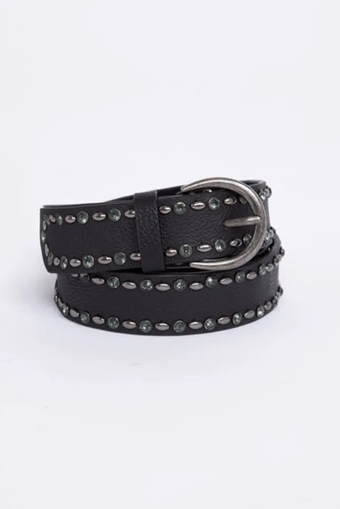 Jewel Studded Black Belt