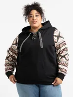 Women's Lace Up Hoodie