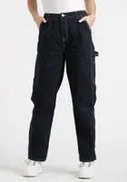 Women's Straight Leg Black Carpenter Pant