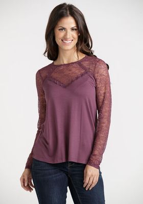 Women's Lace Sleeve Top