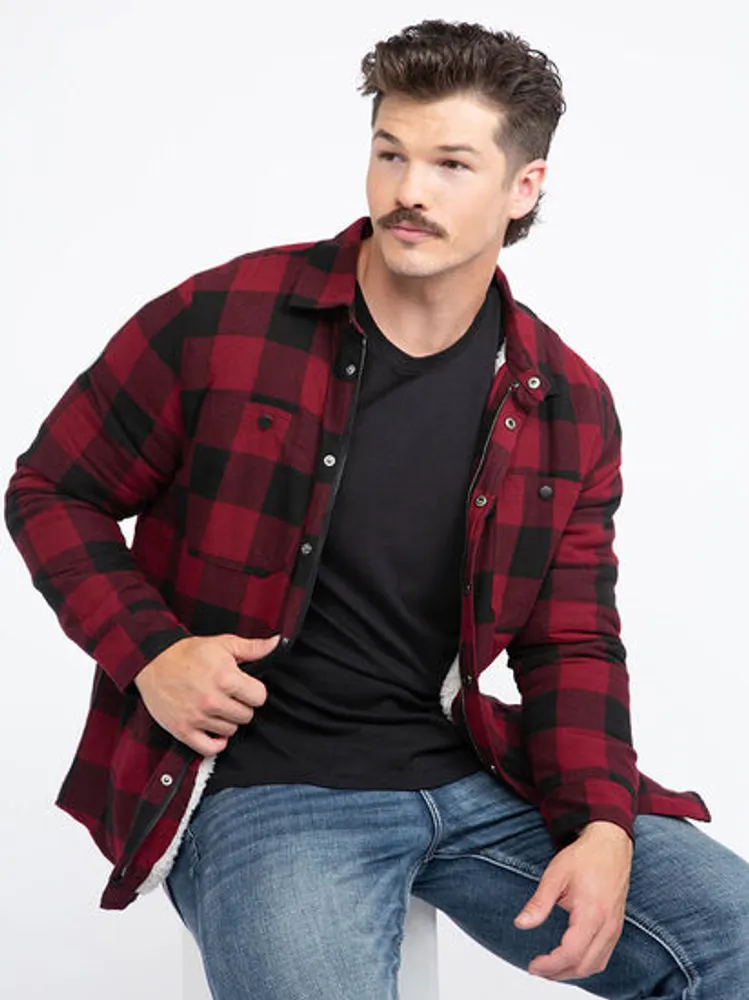 Men's Plaid Flannel Shacket