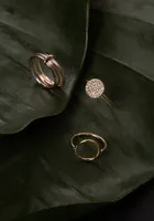 Mixed Metal Ring Trio