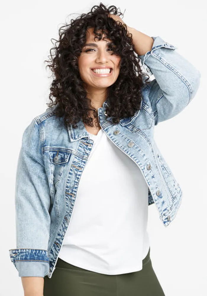 Women's Marble Wash Jean Jacket