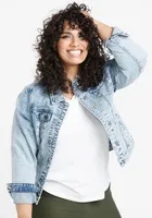 Women's Marble Wash Jean Jacket