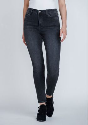 Women's Washed Black High Rise Skinny Jeans
