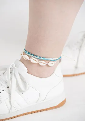 Cowrie Shell Anklet 3 Pk
