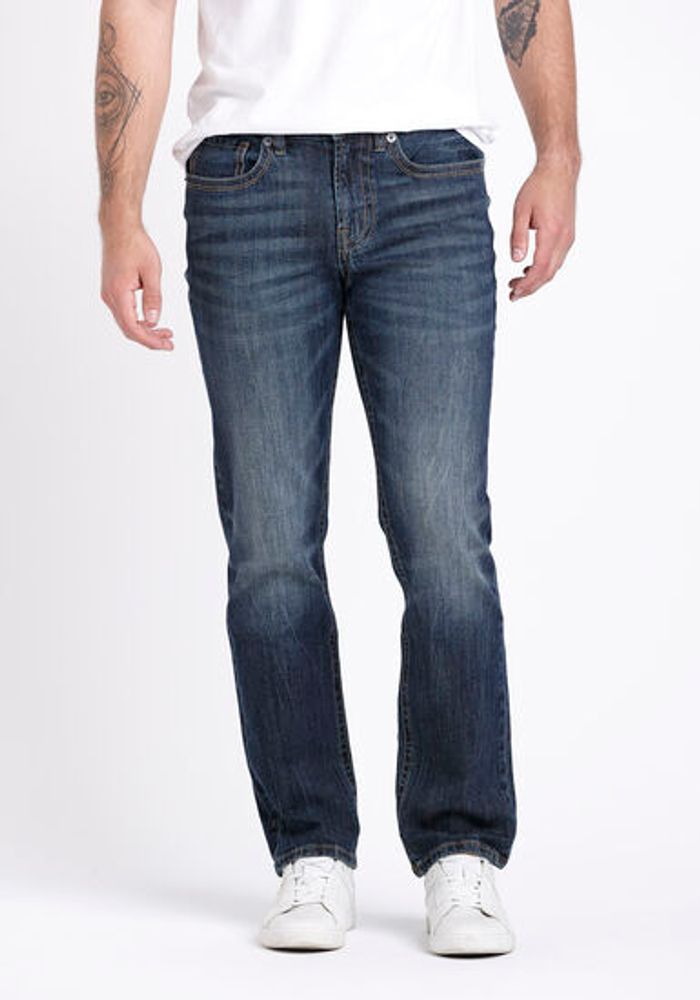 Dark Wash Slim Straight Jeans