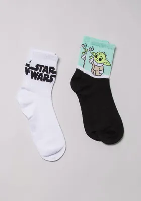 2 Pk Star Wars Grogu Socks