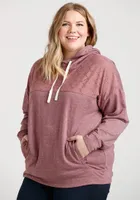 Women's Lace Insert Hoodie