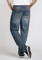 Men's Medium Wash Relaxed Straight Jeans