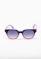 Women's Purple Flat Lens Wayfarer