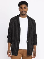 Men's Chevron Cardigan Sweater