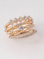 Women's Gold and Crystal Rings