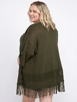 Women's Open Fringe Cardigan