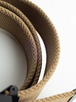 Men's Solid Tan Webbed Belt