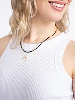 Women's Crescent Charm Necklace