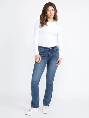 Women's Medium Wash Straight Leg Jeans