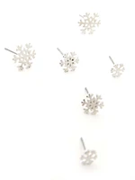 Women's Dainty Snowflake Stud Earrings