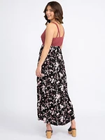 Women's Colour Block Maxi Dress