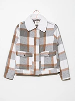 Women's Cropped Plaid Shacket