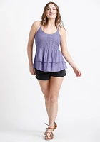 Women's Lace Overlay Cha Tank