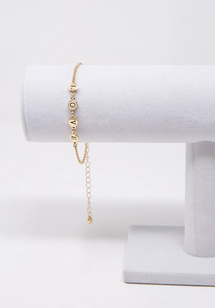 Delicate LOVE Gold Anklet