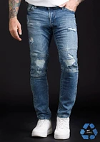 Men's Moto Destroyed Skinny Jeans