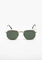 Men's Hexagonal Aviator Sunglasses